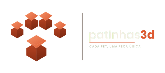 Logo Patinhas3D — presentes personalizados para pets em impressão 3D