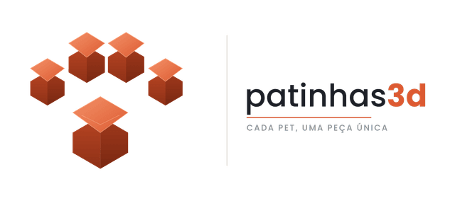 Logo Patinhas3D — presentes personalizados para pets em impressão 3D
