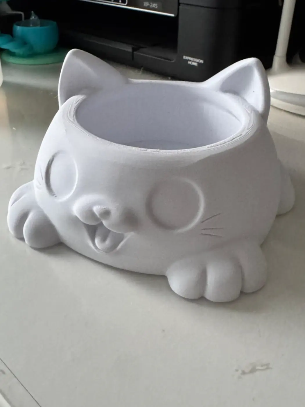 Tigela com carinha de gato
