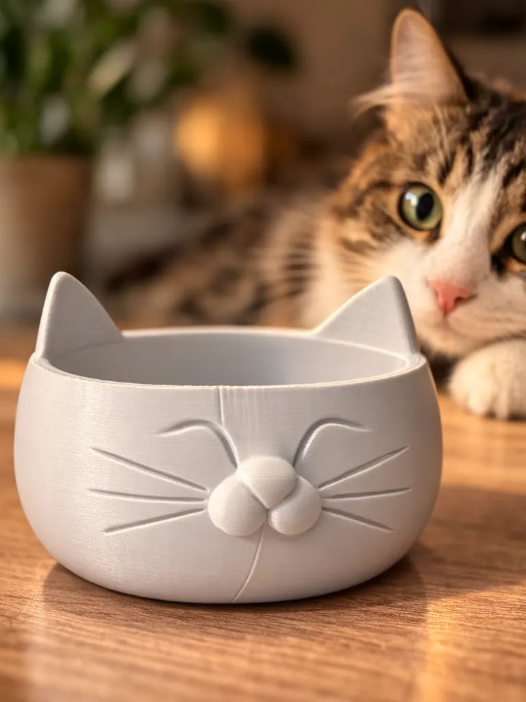 Tigela decorativa de gatinho